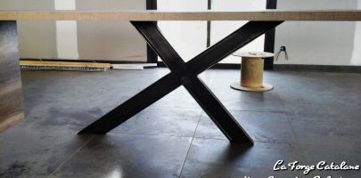 Pied table ilot cuisine fer Forge Catalane Cabestany  3 