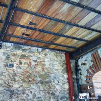 terrasse en fer avec plancher bois forge catalane