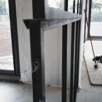 verriere type ancien atelier montage sur support a plaquer par le plaquiste avec tole pliee capotage forge catalane 3